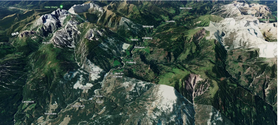 DME Immobilien, Berge Ansicht auf Karten